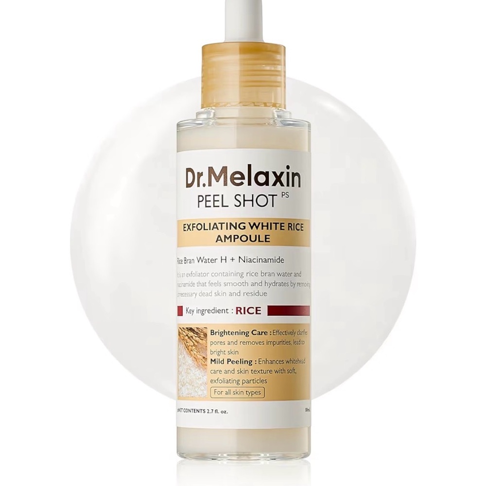 Dr.Melaxin Peel Shot Exfoliating White Rice Ampoule 2.7 fl oz Niacinamide